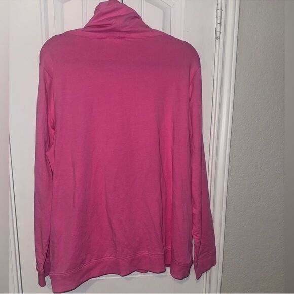 Talbots Vibrant Pink Cowl Neck Top - Picture 2 of 6